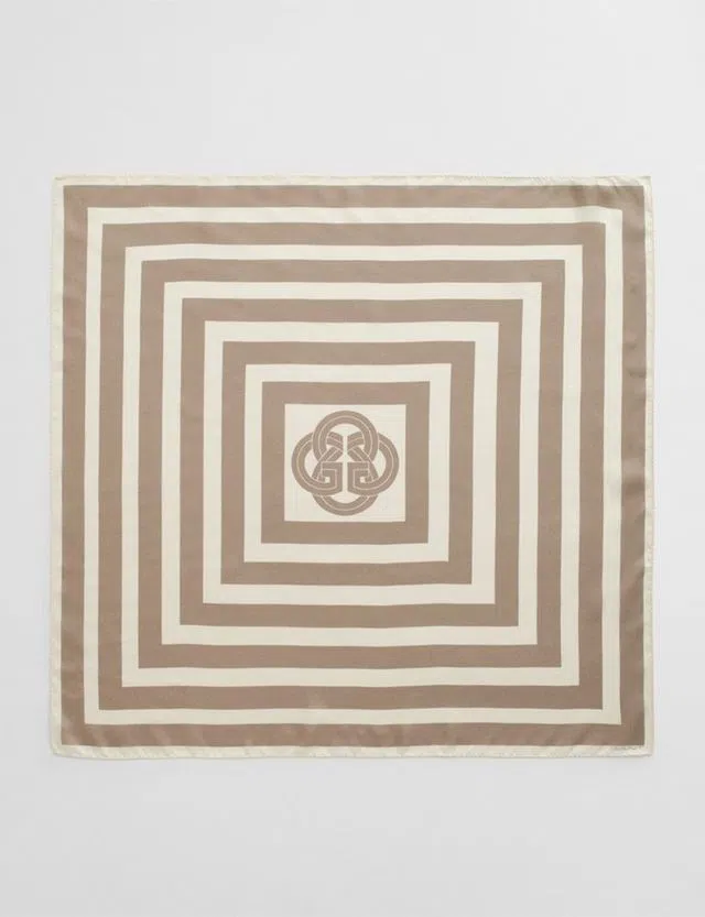 Beige Silk Scarf