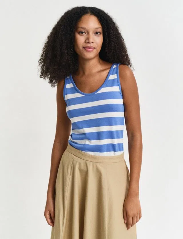 Blue Striped Tank Top