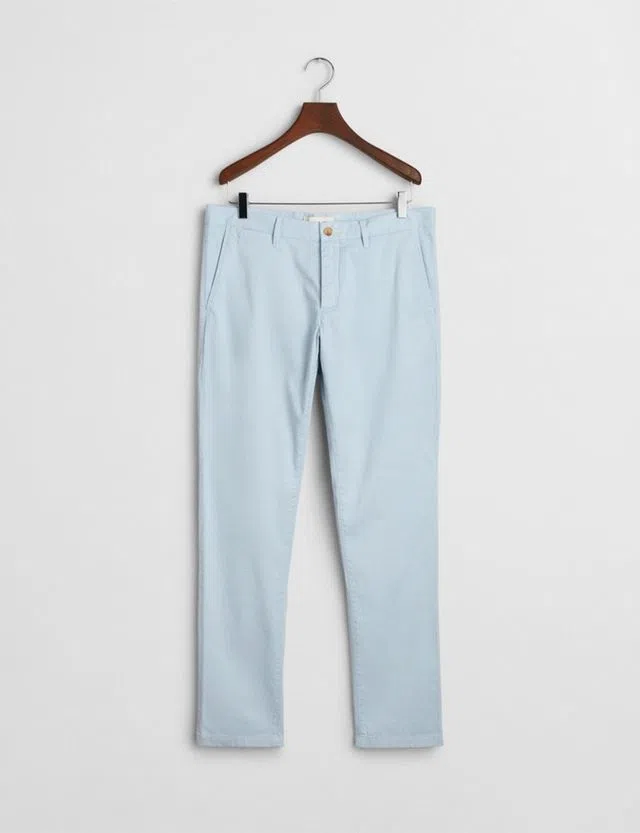 Sunfaded Blue Slim Chino Pants