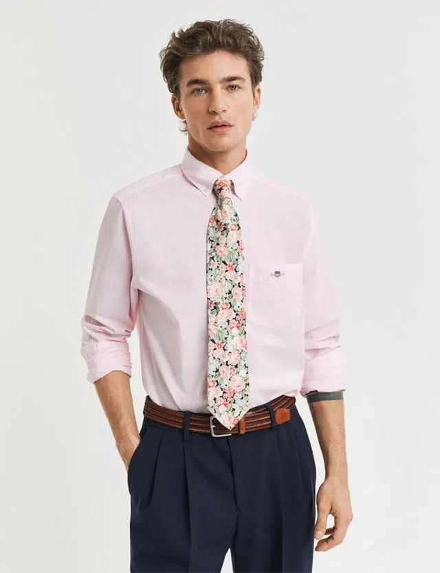 Camisa de popelina Classic regular fit Rosa