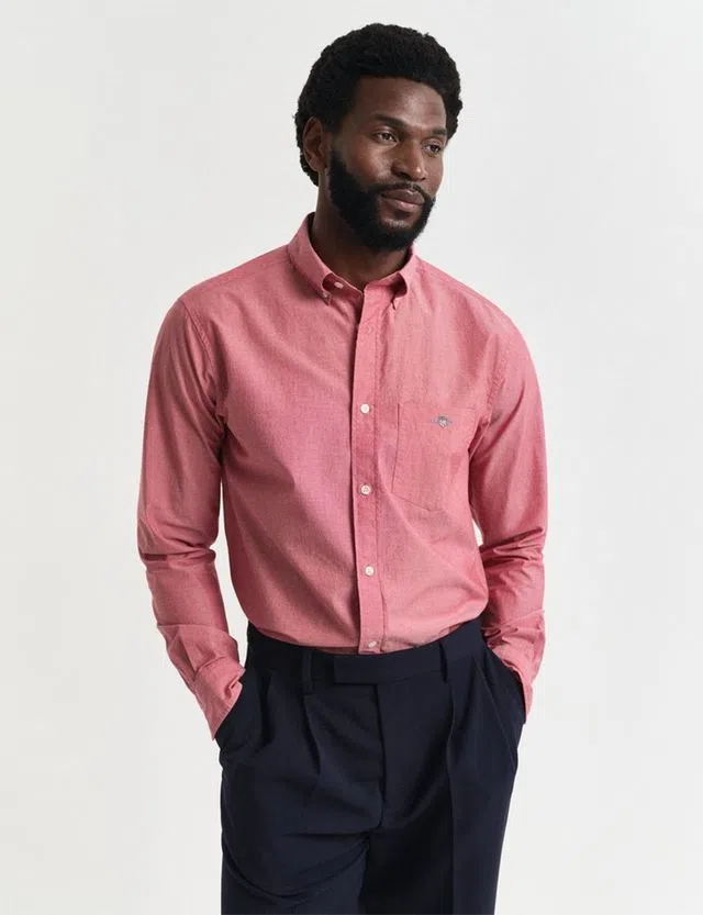 Camisa de popelina Classic regular fit Rosa