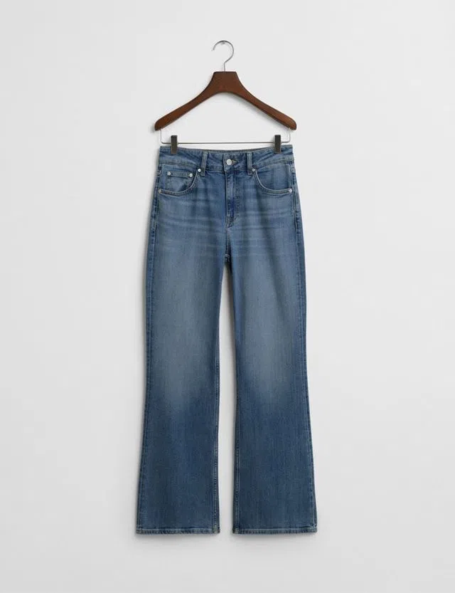 Blue Slim Flare Jeans