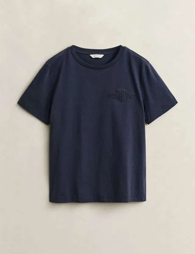 T-Shirt Reg Tonal Shield Azul