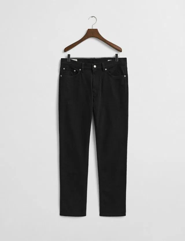 Regular Soft Twill Black Jeans