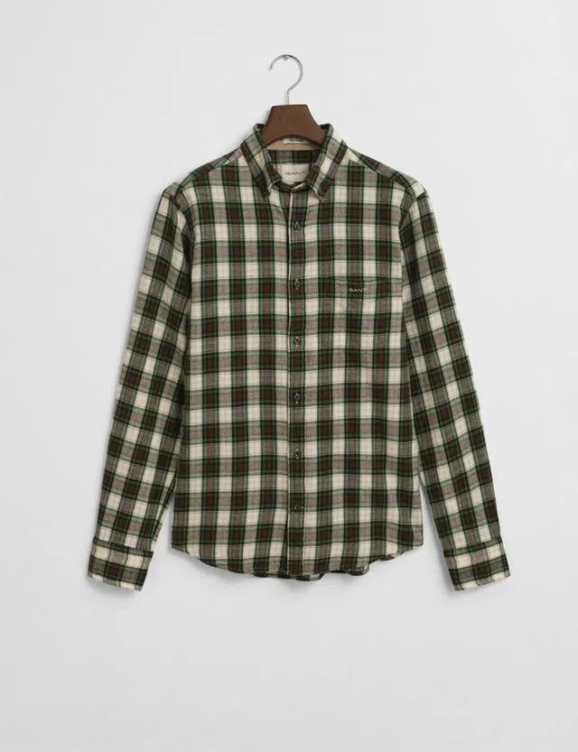 Camisa de flanela Reg Windblown Check Bege