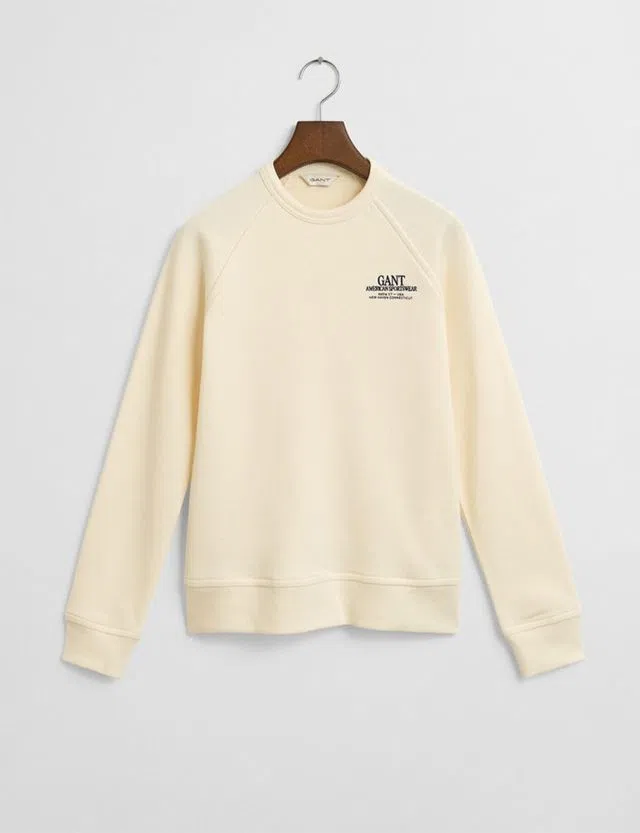 Beige Graphic Sweatshirt