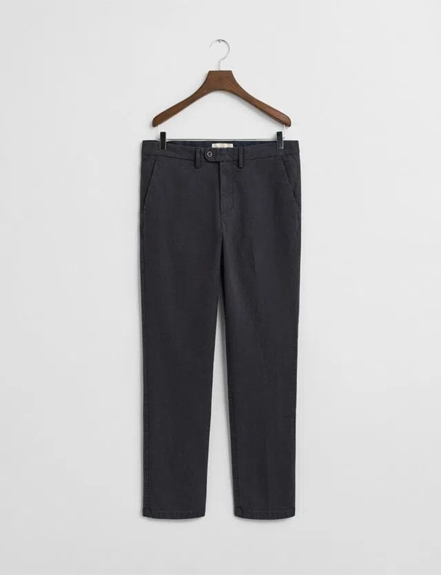 Slim Herringbone Grey Trousers