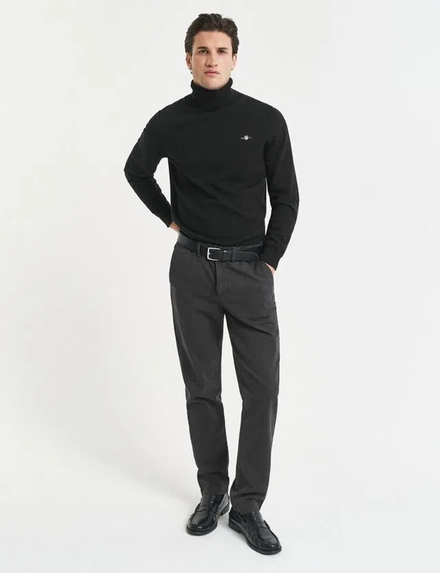 Slim Herringbone Grey Trousers