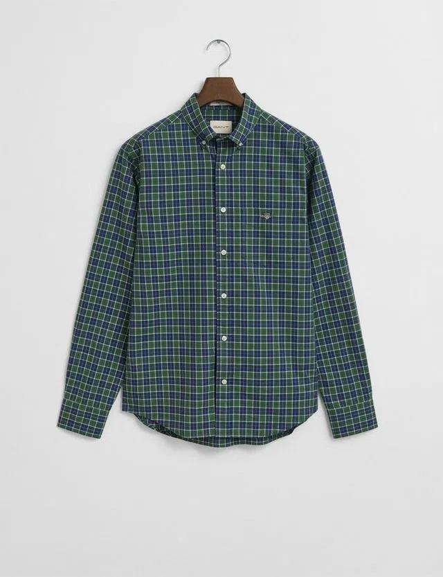 Camisa Reg Classic Poplin Check Verde