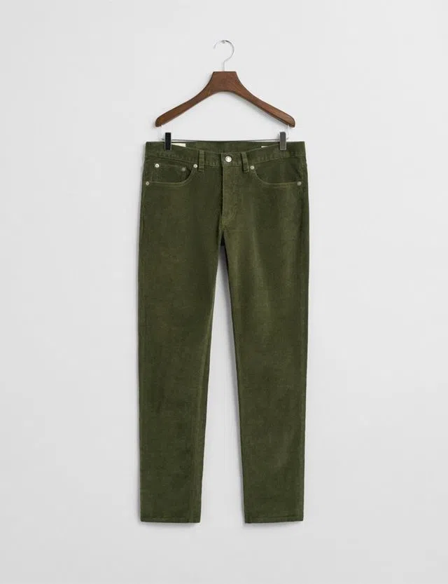 Slim Cord Green Jeans