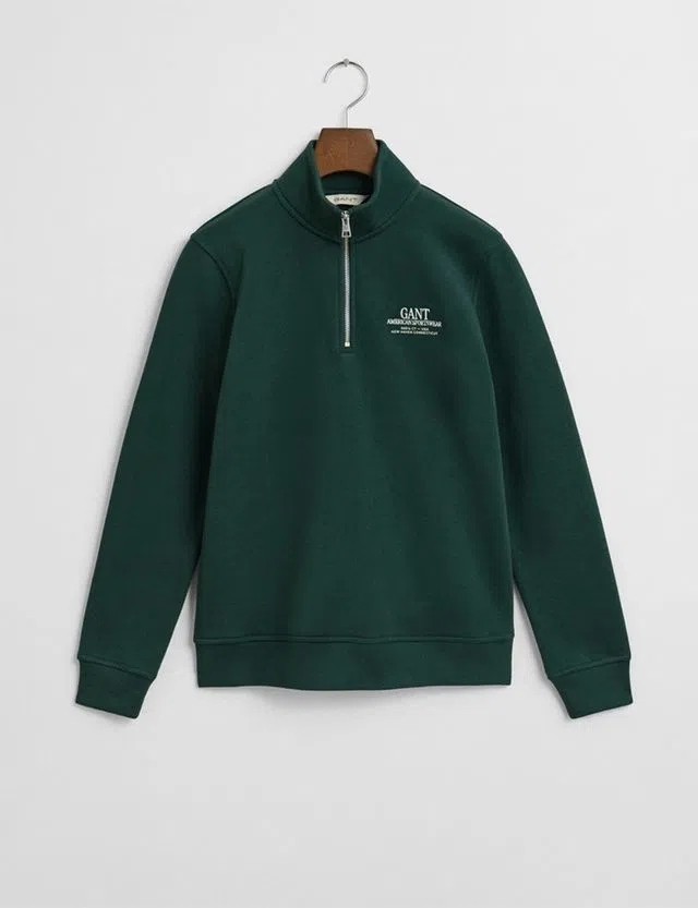 Green Half-Zip Sweatshirt