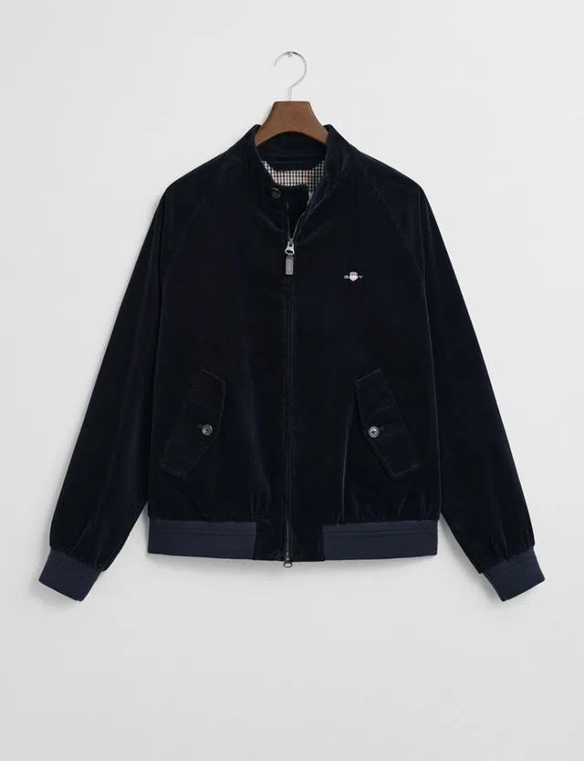 Casaco Cord Harrington Azul