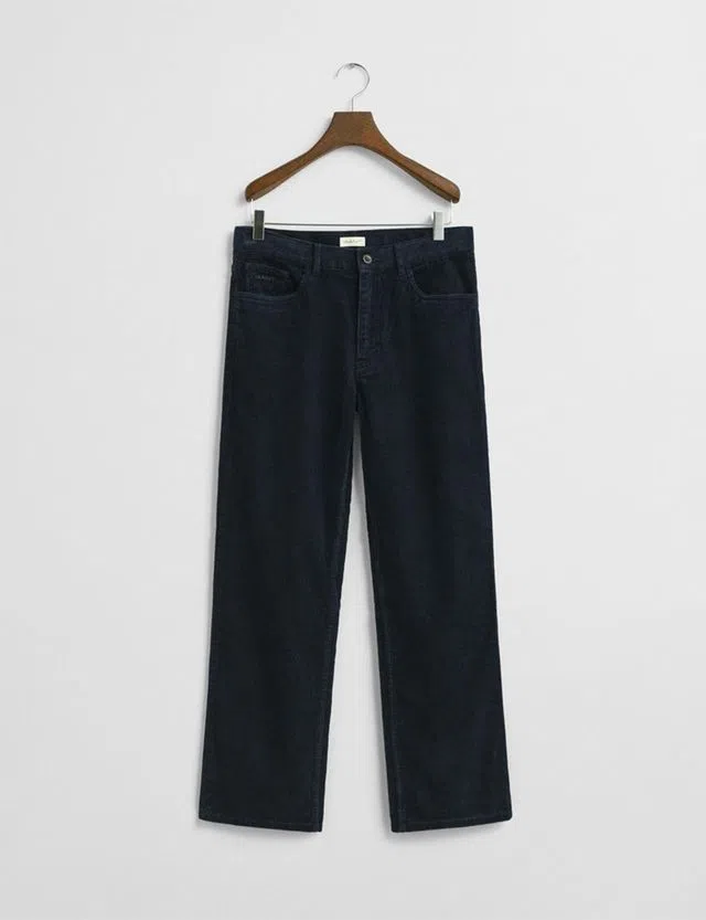 5-Pockets Blue Cord Pants