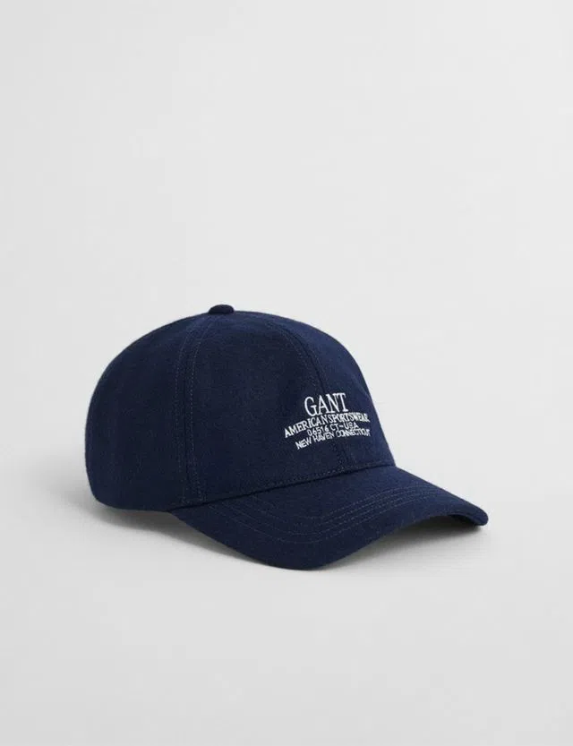 Graphic Melton Cap Blue