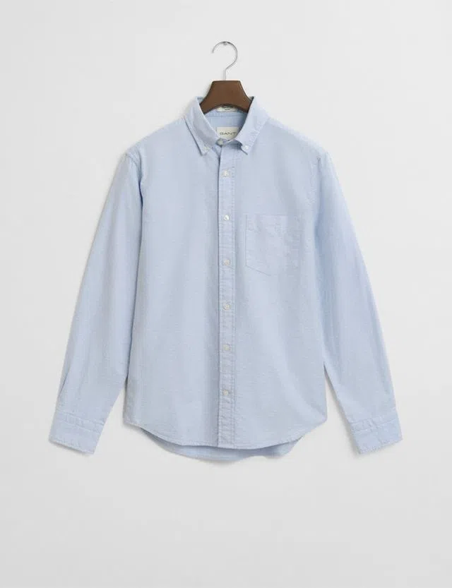 Camisa Reg Oxford Dobby Dot Azul