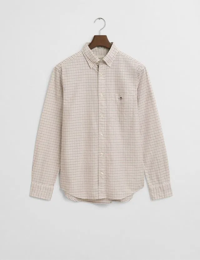 Camisa Reg Classic Oxford Check Vermelho