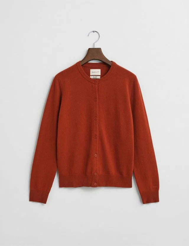 Cardigan de lã fina Vermelho