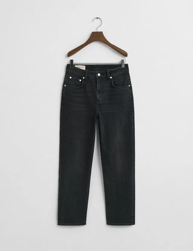 Straight Cropped Black Jeans