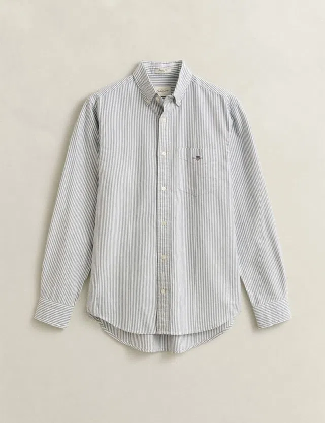 Camisa Regular Fit Classic Oxford Azul