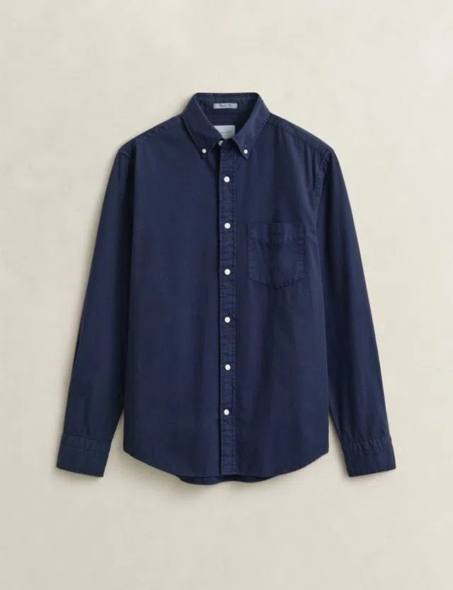 Camisa Reg Gmnt Dyed Twill Azul