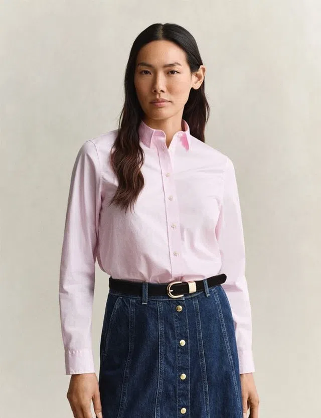 Camisa de popelina Classic regular fit Rosa