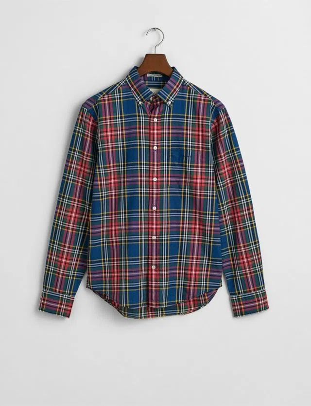 Camisa Reg Indigo Check Multicor