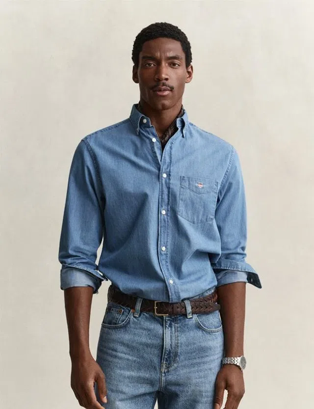Camisa Regular Fit Indigo Azul