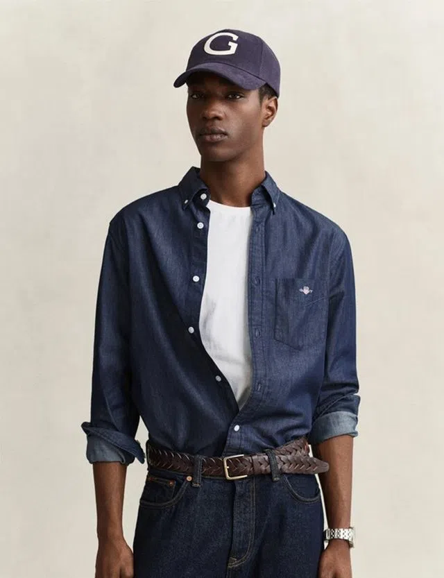 Camisa Regular Fit Indigo Azul