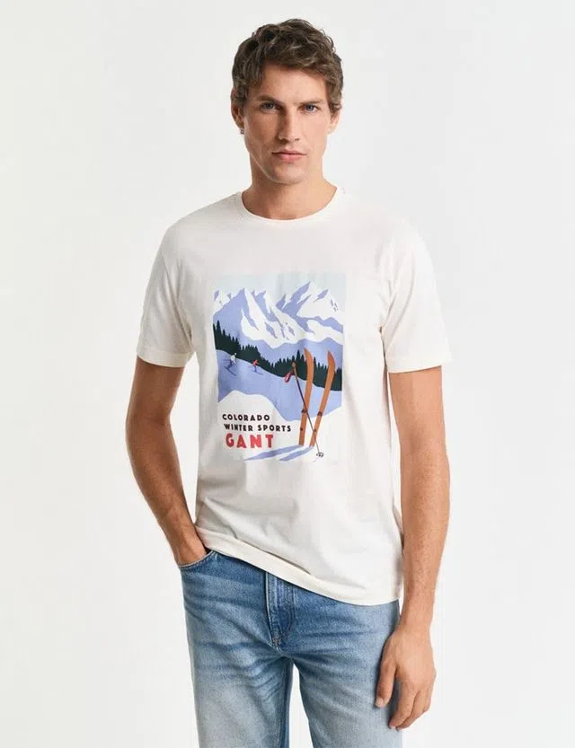 T-Shirt Seasonal Graphic Bege