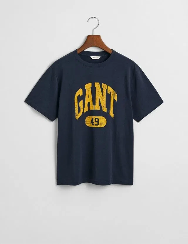 T-Shirt Gant 49 Arch Relaxed Azul
