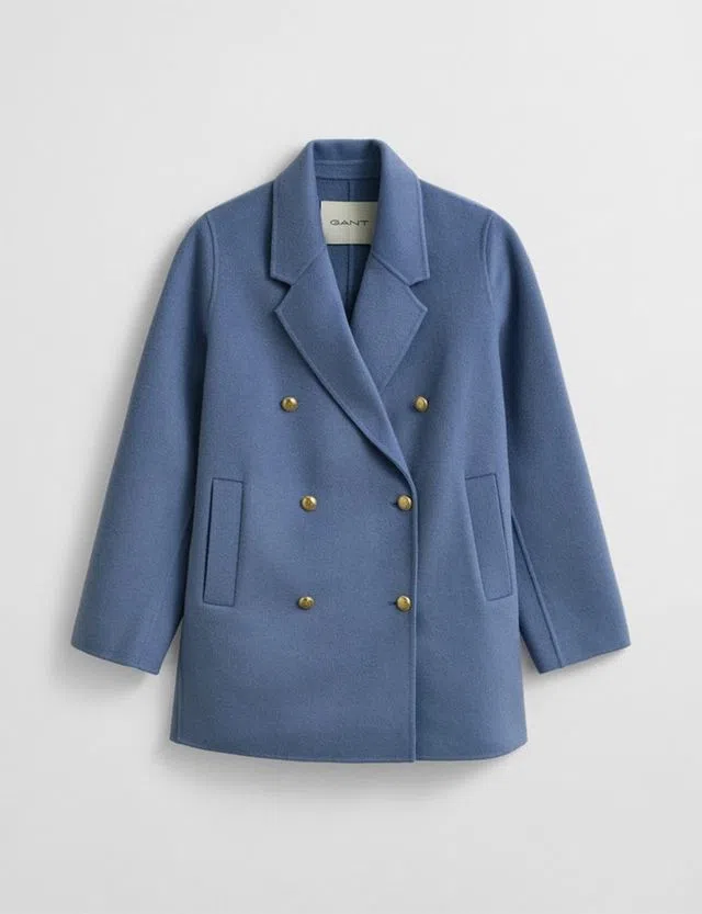 Handstitched Blue Overcoat