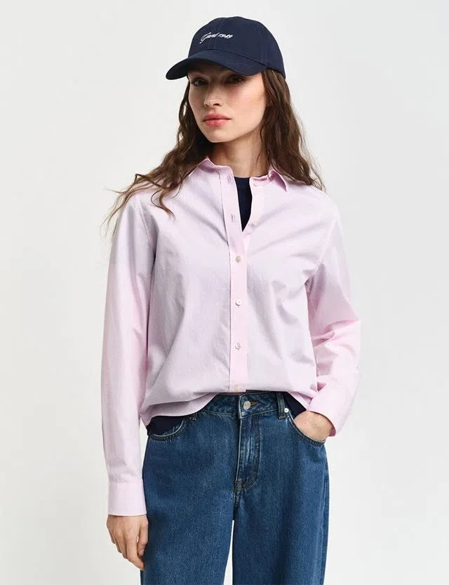 Camisa de popelina Classic regular fit Rosa