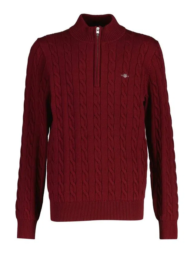 Red Half-Zip Sweatshirt