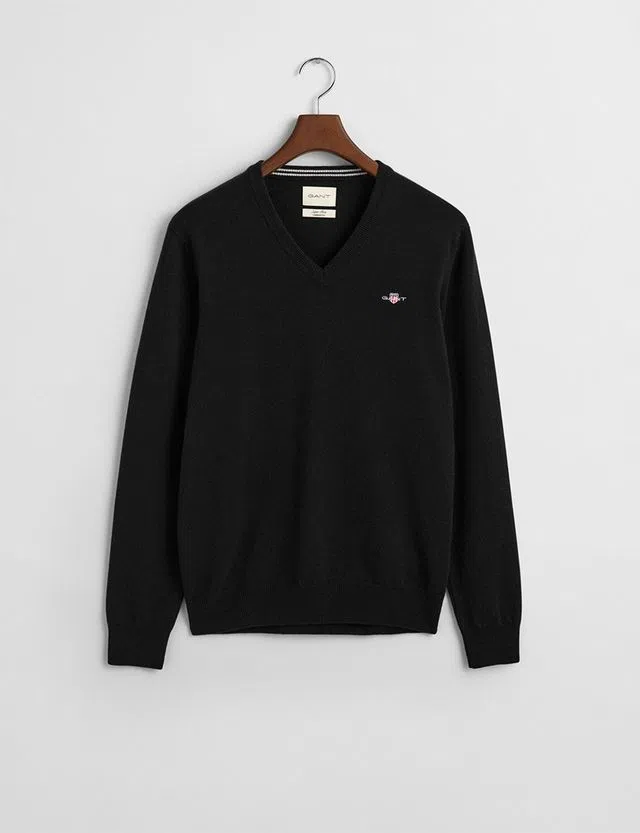 Camisola em lã fina Preto