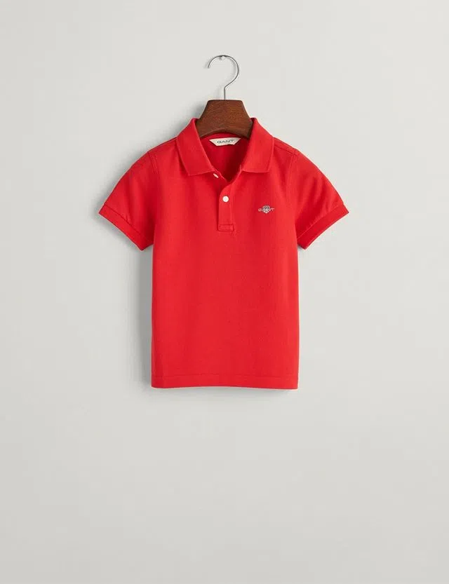 Polo Shield Red Pique