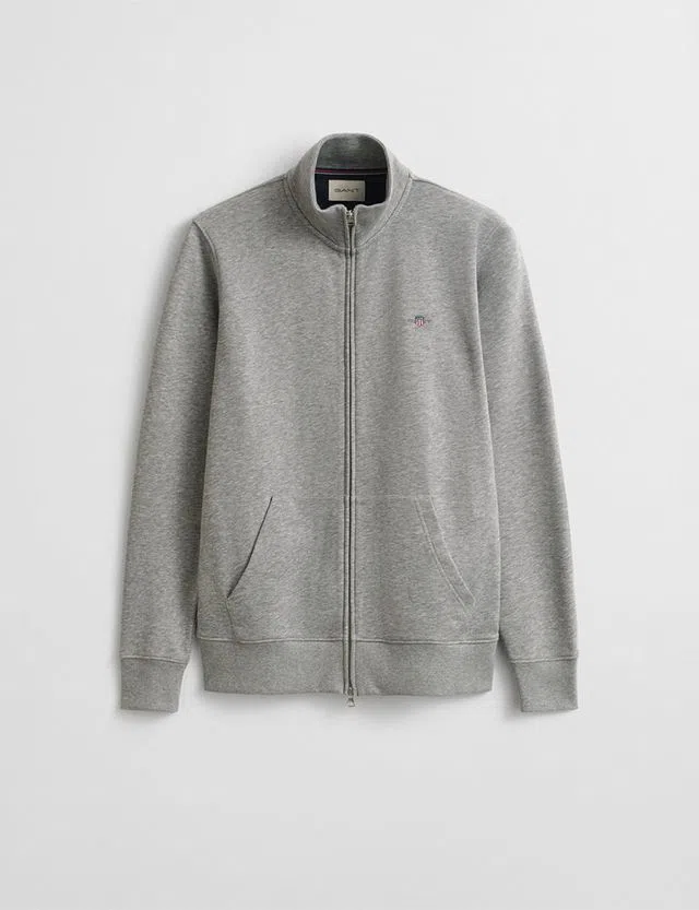 Sweatshirt com fecho Reg Shield Cinzento