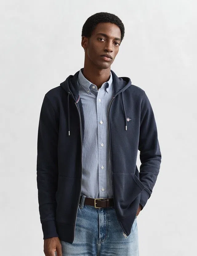 Sweatshirt com fecho Reg Shield Azul