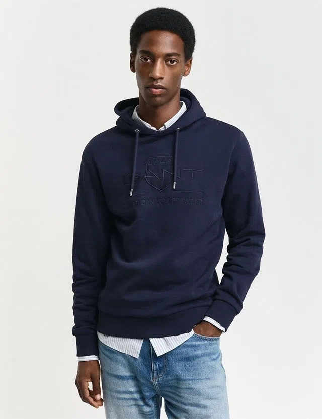 Sweatshirt Reg Tonal Shield Azul