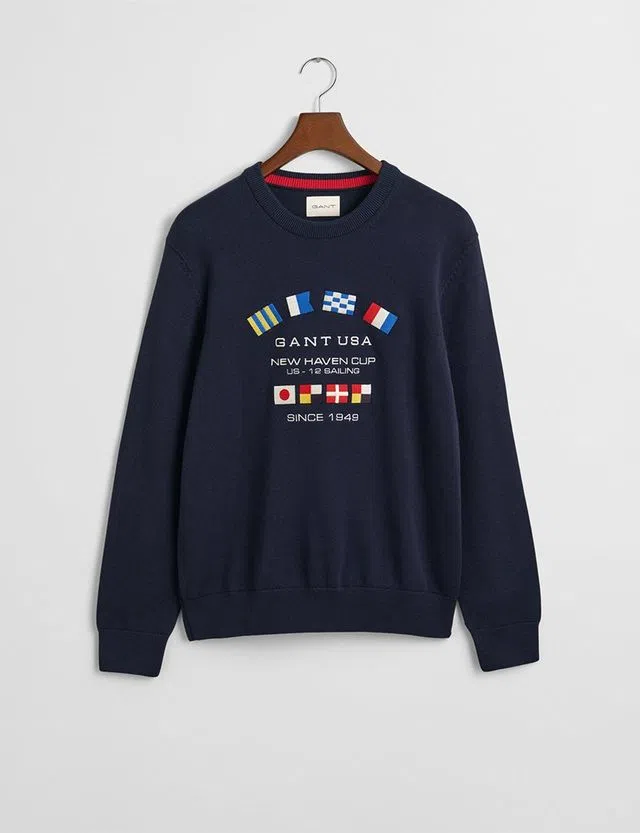 Sweatshirt Nautical Flags Azul