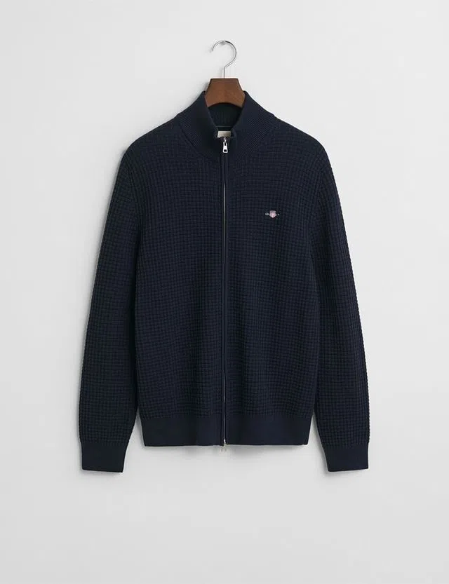 Cardigan com fecho Azul