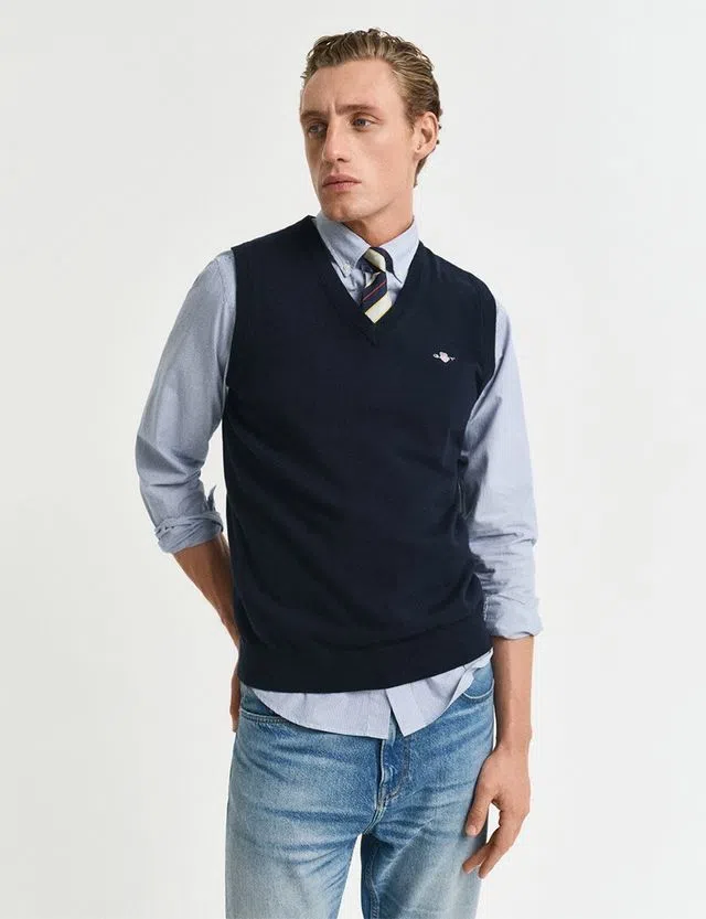 Colete de malha Classic Azul