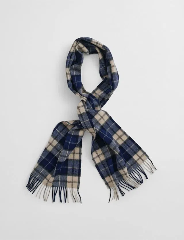 Blue Wool Scarf