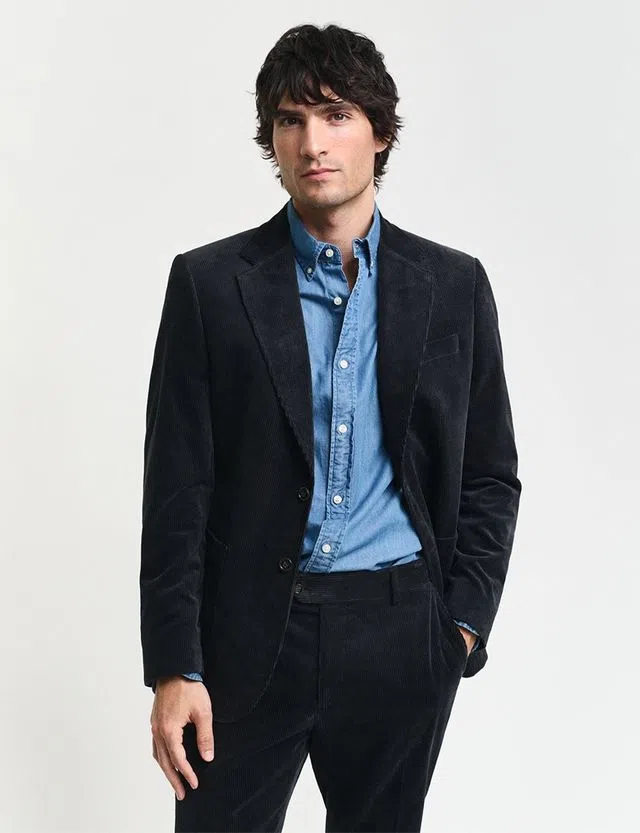 Blazer de fato Slim Cord Verde