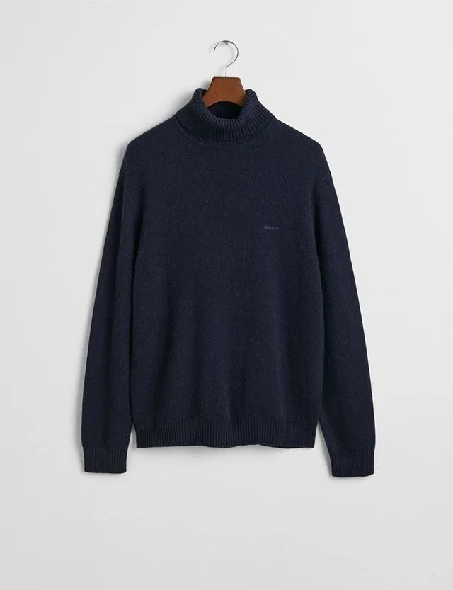Blue Turtleneck Sweater