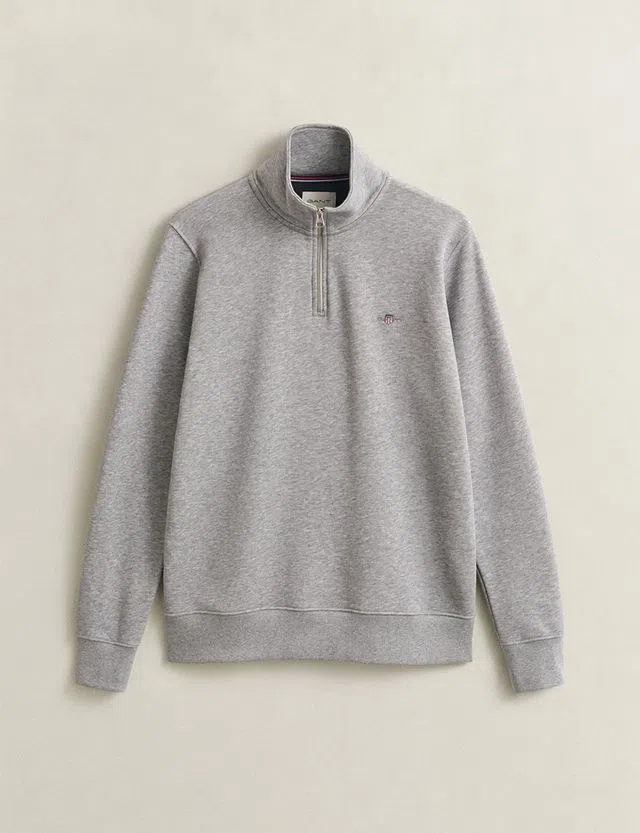Sweatshirt com meio fecho Reg Shield Cinzento