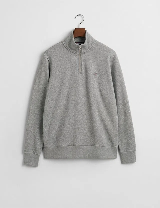 Sweatshirt com meio fecho Reg Shield Cinzento