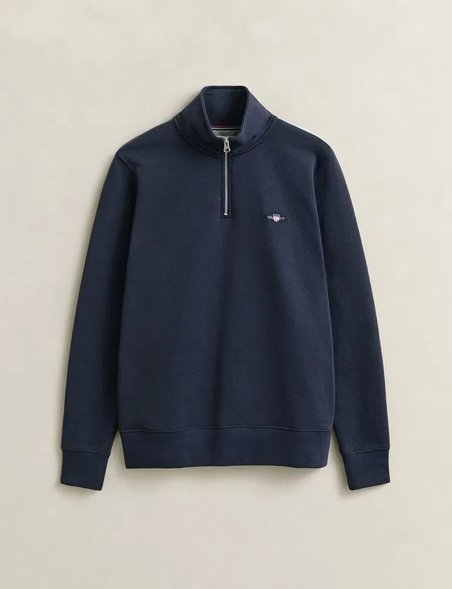 Sweatshirt com meio fecho Reg Shield Azul