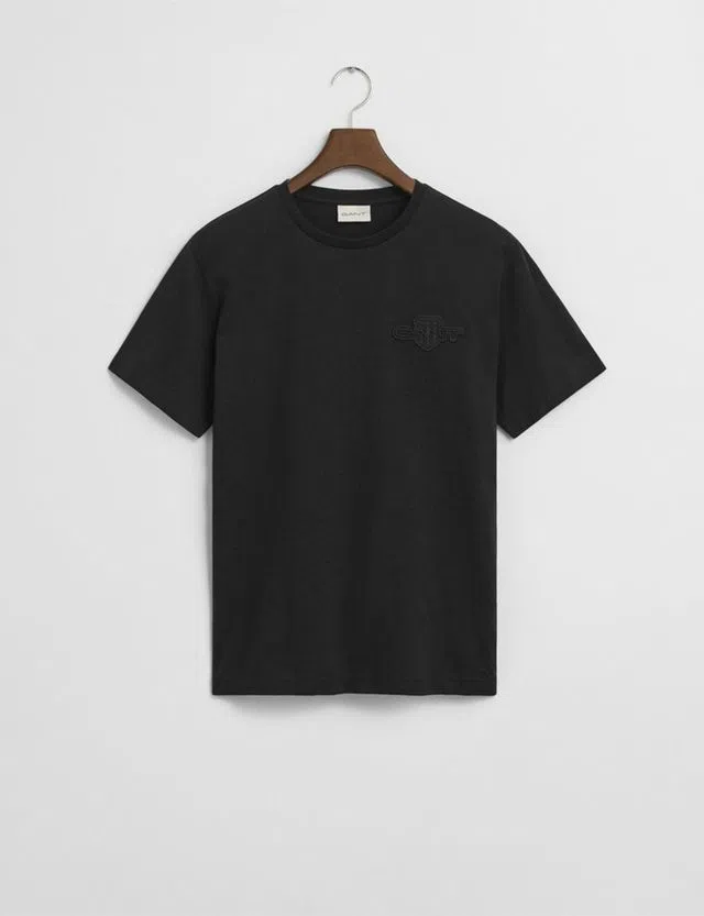 T-Shirt Reg Tonal Shield Preto