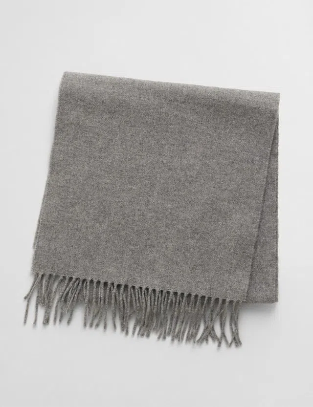 Grey Wool Scarf