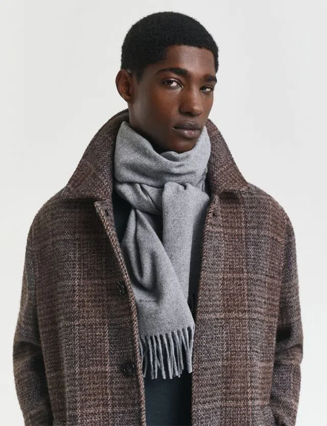 Grey Wool Scarf